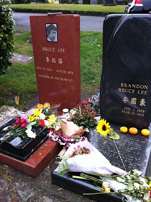 Gravesite for Bruce Lee and Brandon Lee